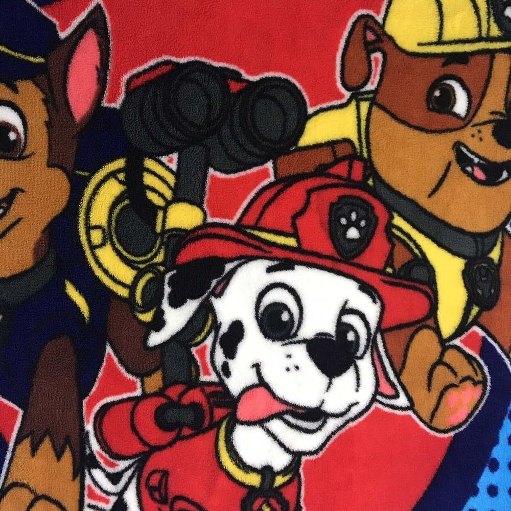 Nickelodeon Paw Patrol Kids Fleece Blanket Chase,Marshall & Rubble 42"x 29" - Picture 3 of 7